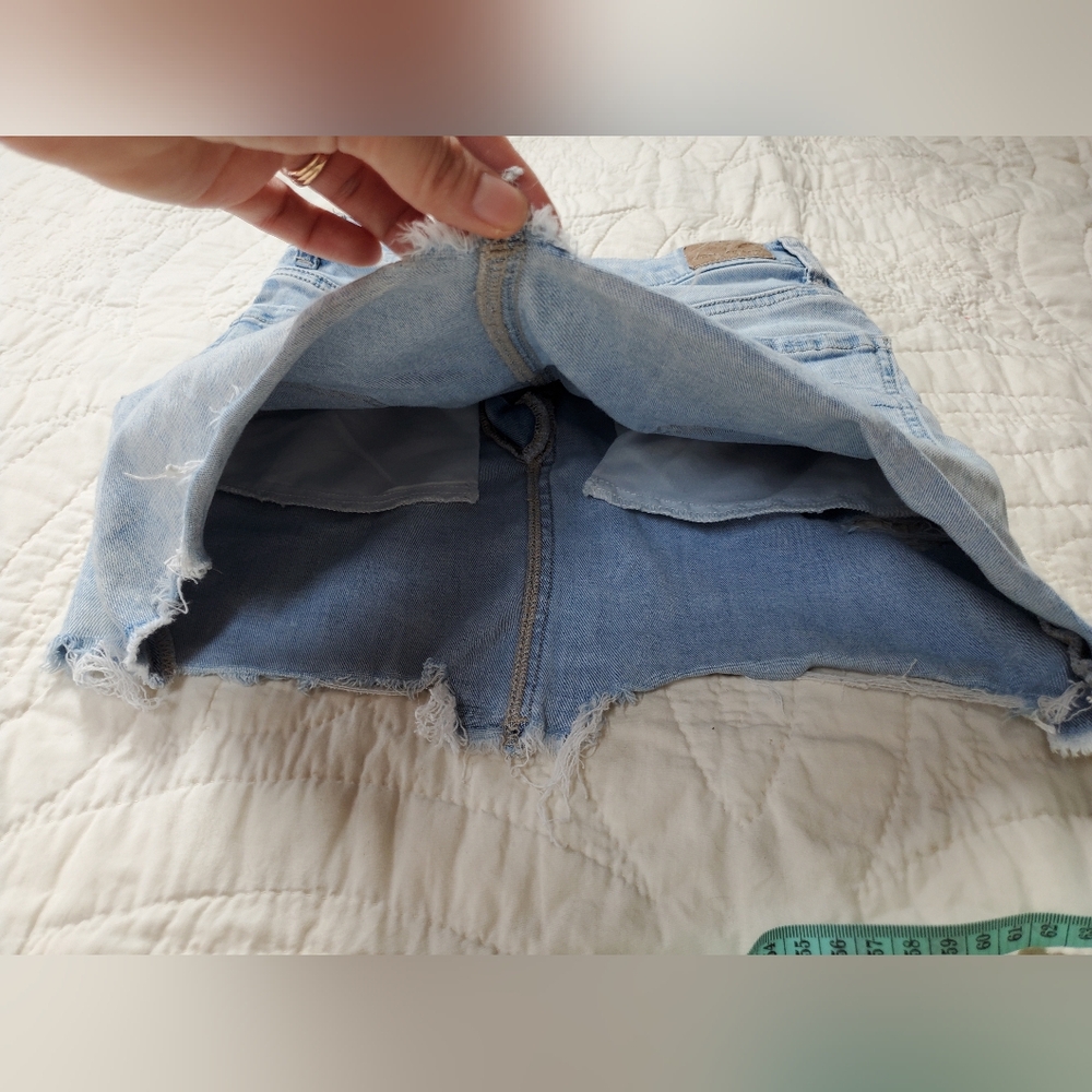 American Eagle Outfitters Light Blue Denim Skirt Size 0 - Picture 5 of 8